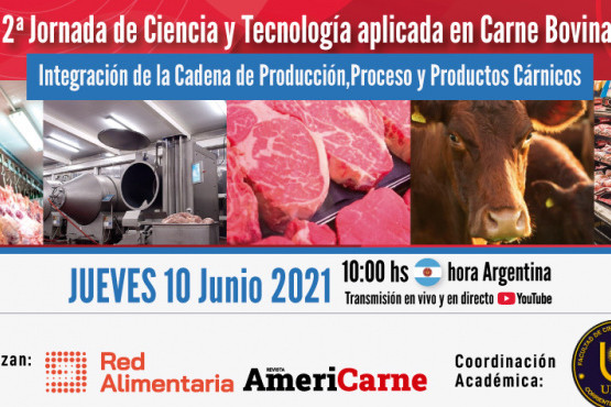 Red Alimentaria invita a la 2da Jornada de Ciencia y Tecnología Aplicada en Carne Bovina